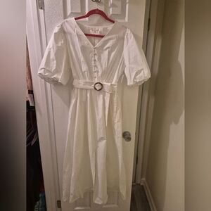 Melloday | White Belted Dress